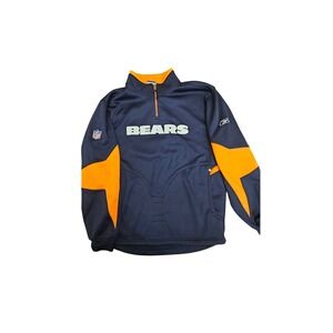 Chicago Bears NFL Reebok on field‎ 1/4 zip size medium sweatshirt